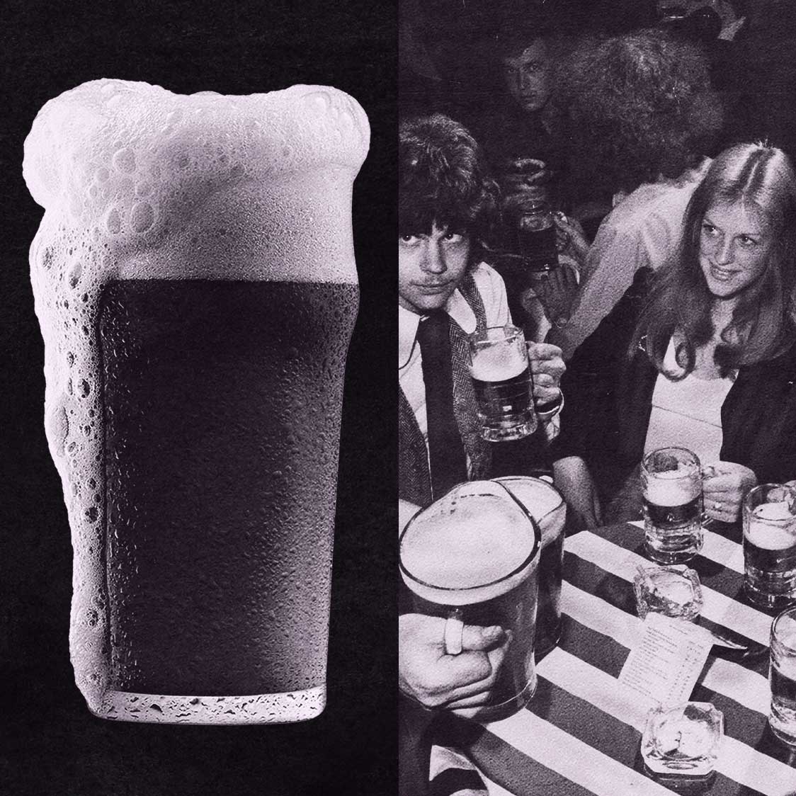Image may contain Alcohol Beer Beverage Glass Lager Stout Adult Person Cup Wedding Baby and Accessories